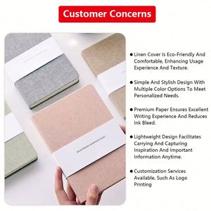 Carnet A5 personnalisé à couverture rigide en tissu épais, journal en lin pour la promotion, idéal pour les fournitures scolaires - Product Image 6