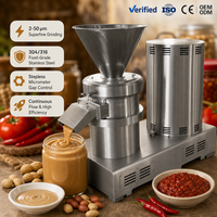 Machine automatique de fabrication de beurre de cacahuète, moulin colloïdal, broyeur, ligne de production de sauce tahini au sésame, équipement de transformation alimentaire