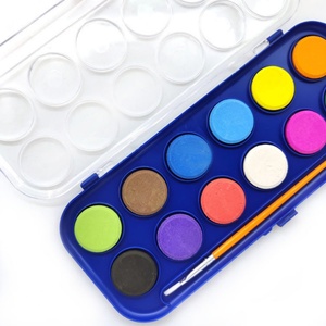 Professional 12-Color Water Color <b>Paint</b> <b>Set</b> with Case and Brush for Painting on Canvas and Paper - Product Image 5