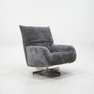 Sillón Giratorio de Cuero Genuino de Primera Calidad, Sillón Contemporáneo para Oficina en Casa, Hotel y Sala de Estar, Sofá Individual Ergonómico - Product Image 2