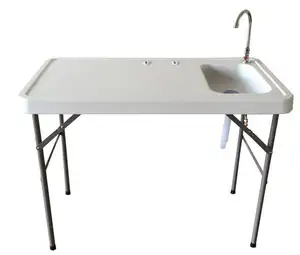 Draagbare Outdoor Plastic Visfilet Kraan Camping Picknick Klaptafel Top Aanrecht