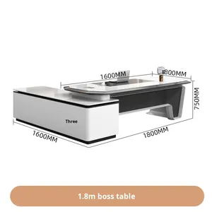 <span class=keywords><strong>Escritorio</strong></span> de oficina <span class=keywords><strong>blanco</strong></span> moderno simple de gama alta para Manager Boss President Silla de <span class=keywords><strong>escritorio</strong></span> cómoda complementada - Product Image 6