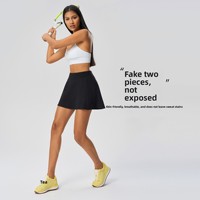 Vêtements de sport pour femmes, course à pied, fitness, tennis, yoga, jupe de yoga plissée, ceinture élastique avec poche, jupes de tennis