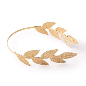 تاج أوراق روماني ، عصابة رأس يونانية للفتيات تخفيضات كبيرة بيع بالجملة رابطة شعر معدنية على شكل ورقة ذهبية - Product Image 3