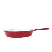 Poêle à frire ronde en fonte émaillée pour œufs, antiadhésive et résistante à la chaleur, ensemble d'ustensiles de cuisine