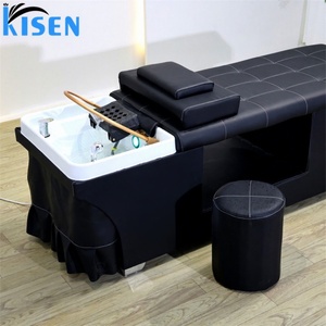 Kisen Professional Salon Shampoo <b>Bed</b> with Direct Plumbing Connection <b>for</b> Water Circulation Advanced Scalp Therapy - Product Image 1