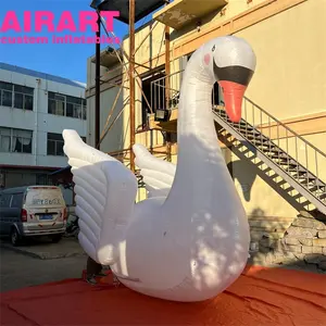 light up inflatable white swan balloon,inflatable swan mascot for sale