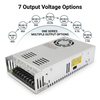 Alimentation à découpage à sortie unique NES 350 Series 350W, convertisseur AC/DC 110V 220V vers 12V 24V 48V, driver LED industriel