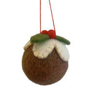 Peluche Animale Artisanale en Laine Chaude Personnalisable, 12 cm, Design en Feutre de Haute Qualité pour Décoration d'Intérieur de Noël