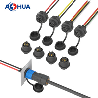 AOHUA Connecteur d'éclairage LED à montage sur panneau Faisceau de câbles K20 5Pin Signal Power Plug Longueur de câble personnalisée Connecteur LED 2 + 3Pin