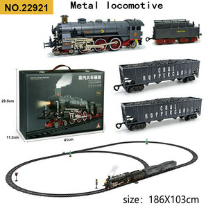 ชุดรถไฟของเล่นเด็ก RUIKU พร้อมรางรถไฟ รุ่นรถไฟปล่อยควันโลหะ ของเล่นรถไฟไฟฟ้าสำหรับเด็กผู้ชาย - Product Image 1