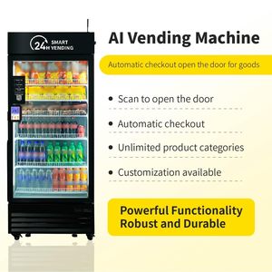 <b>Smart</b> Refrigerated Vending Machine With Touch Card Reader Black <b>Max</b> Automatic Display Screen Metal 20 24 9 In Width - Product Image 3