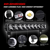4x4 nouvelle voiture led osram conduite barre d'éclairage 23 pouces 40 pouces 12 ''pour jeep w rangler hors route avant barre lumineuse à une rangée pour ATV