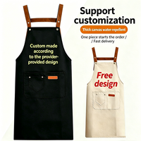 Tablier de travail sans manches en toile cirée robuste, imperméable, résistant à l'huile, léger, avec bretelles réglables, pour cuisine professionnelle