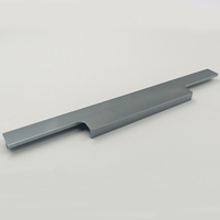 Poignée de porte de placard dissimulée pour commode, tiroir, armoire, noire, moderne, minimaliste, haut de gamme, en alliage d'aluminium, encastrée et extensible