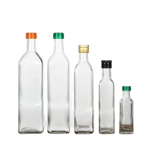 Food Grade 100Ml 250Ml 500Ml 750Ml <span class=keywords><strong>1000Ml</strong></span> Lege Vierkante Ronde Clear Antieke Glazen Koken Olie fles Olijfolie Fles Met Cap - Product Image 1