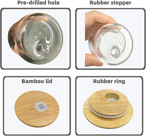 Viaggio 3 oz piccolo colpo di neve globo di vetro può Tumbler 3 oz Mini sublimazione Snowglobe doppia parete tazze di vetro per caffè birra - Product Image 4