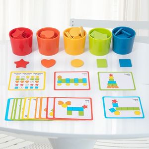 Juguetes Educativos de Madera Montessori para Niños de 5 a 7 Años - Vasos de Clasificación de Colores para Reconocimiento y Desarrollo Cognitivo - Product Image 2