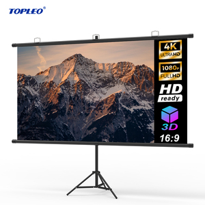 Écran de projection extérieur Topleo 80 pouces LED pliable, écran de cinéma extérieur 60 et 120 pouces avec support et format <span class=keywords><strong>16</strong></span>:<span class=keywords><strong>9</strong></span> - Product Image 1