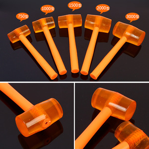 Transparent Rubber <b>Hammer</b> 750g 1000g 1500g 2000g Shockproof Round Head For Flooring Renovation Construction Tools - Product Image 1