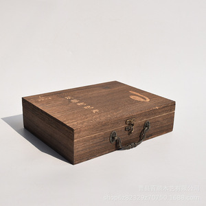 Caja de madera con forro para almacenamiento de botellas de miel, caja de regalo rectangular hecha a mano para uso artesanal, 6 pulgadas de alto - Product Image 3