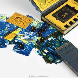 Cartas de póker para adultos con logotipo impreso personalizado, juego de cartas de póquer, cartas de juego de <span class=keywords><strong>casino</strong></span> con dados y caja magnética - Product Image 4