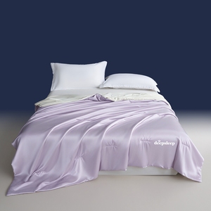 Couette d'été en soie glacée unie, douce, confortable, non toxique, respectueuse de la peau, infroissable, vente en gros - Product Image 3