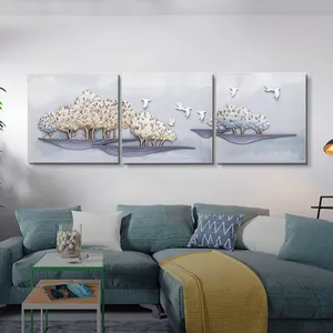 Pintura de paisaje 3d personalizada para pared, pinturas al óleo hechas a mano, arte de pared, decoración del hogar, venta al por mayor