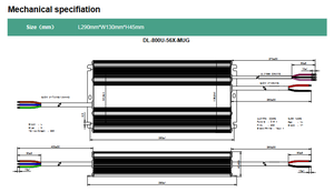 อะแดปเตอร์แปลงไฟ LED สำหรับภายนอกอาคาร รุ่น DONE DL-800U-56X-MUG 800W 3 in 1 ปรับหรี่แสงได้ รับประกัน 5 ปี - Product Image 4
