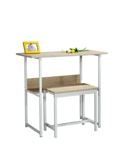 의자가있는 회의 훈련 테이블 사무실 또는 가정 스타일 흰색 소설 금속 스타일 표면 정전기 포장