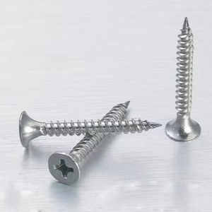 Tornillos para paneles de yeso autoperforantes con superficie de fosfato negro de 40mm de longitud para una instalación rápida de longevidad Acabado Chapado en zinc - Product Image 1