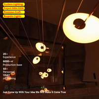 Loft Villa moderne Escalier en colimaçon Long Lustre Pebble Pendentif Éclairage