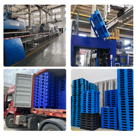 Prix des palettes en plastique recyclées à double glissière ventilées de 1250*1120*150mm