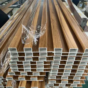 wpc wood Interior decoration fluted great wall panels decorative wood alternative wpc wall panel