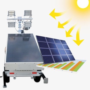 Remorque d'éclairage solaire 3000W IP65 extérieur 5000K lumière du jour réglable pour chantiers de construction et entrepôts de charbon - Product Image 3