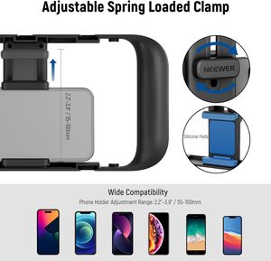 NEEWER Rig vidéo pour smartphone, stabilisateur vidéo pour téléphone, cage de vlogging avec support de trépied à griffe froide, rig pour smartphone pour vidéaste - Product Image 5