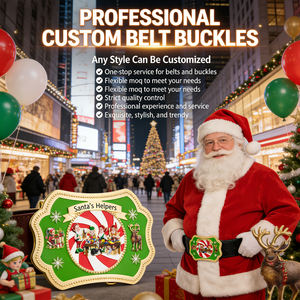 Vente <span class=keywords><strong>en</strong></span> gros d'accessoires de déguisement de Noël avec logo personnalisé français 148*106mm Boucles de ceinture <span class=keywords><strong>en</strong></span> métal <span class=keywords><strong>en</strong></span> alliage de zinc pour <span class=keywords><strong>le</strong></span> <span class=keywords><strong>père</strong></span> Noël - Product Image 2