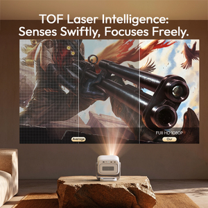 Proyector portátil BYINTEK UFO U90 Max 700 ANSI con batería recargable y soporte ajustable para acampar al aire libre - Product Image 3