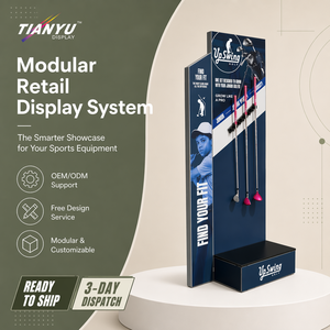 Modular Golf Club Display <b>Rack</b> Professional Sports Equipment Stand with Perforated Aluminum Frame for Retail Shop Store Golf - Product Image 4
