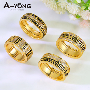 خواتم نسائية عتيقة مطلية بالذهب بسعر الجملة خواتم زيركون نسائية بتصميم فريد للهدايا - Product Image 2
