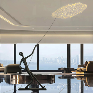 Lampe sur pied LED JYLIGHTING, design moderne minimaliste, sculpture en résine, décoration artistique pour hôtel, salon nordique, coin. - Product Image 1