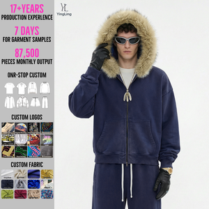 Felpe <span class=keywords><strong>con</strong></span> Cappuccio Unisex Personalizzate Yingling <span class=keywords><strong>con</strong></span> Logo, Collo in Pelliccia Lavato, Stile Vintage <span class=keywords><strong>con</strong></span> <span class=keywords><strong>Colletto</strong></span> Alto, Felpe Pesanti <span class=keywords><strong>con</strong></span> Cappuccio - Product Image 2