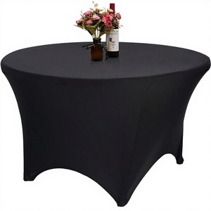 Nappe de table extérieure moderne élastique unie pour bars, événements, mariages, banquets, restaurants et cocktails - Vente en gros - Product Image 3