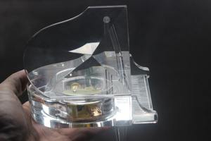 K9透明水晶钢琴摆件音乐盒批发时尚设计风格摆件水晶钢琴摆件 - Product Image 6