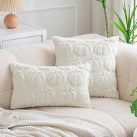 Housse de coussin personnalisée Citrouille d'Halloween 45x45cm, housse de coussin décorative 3D tuftée pour canapé, automne, vente en gros