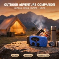 Linterna Solar de Manivela Profesional Survivalist de 2000 mAh, Recién Llegada, con Radio FM y Puerto Tipo C