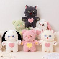 Usine chinoise, vente en gros, animaux en peluche de haute qualité, chat, chien, colorés, 38 cm, jouets en peluche doux et confortables, coton PP