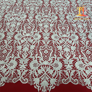 Nuevo Estilo, Tela de Encaje de <span class=keywords><strong>Crochet</strong></span> <span class=keywords><strong>Bordado</strong></span> de Lujo, 100% Poliéster, Guipur, Soluble en Agua, XM-WL0165 - Product Image 1