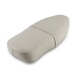 Beige Retro Seat <b>Bench</b> Sitzbank with Aluminum Trim for Simson Schwalbe KR51/1 Star SR4-2 for Ost DDR Tuning - Product Image 4