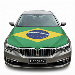 Водонепроницаемый нейлоновый чехол для автомобиля с флагом Бразилии для болельщиков Чемпионата мира <span class=keywords><strong>2026</strong></span> года, накладка на капот и чехол на зеркало заднего вида - Product Image 2